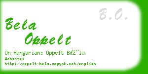 bela oppelt business card